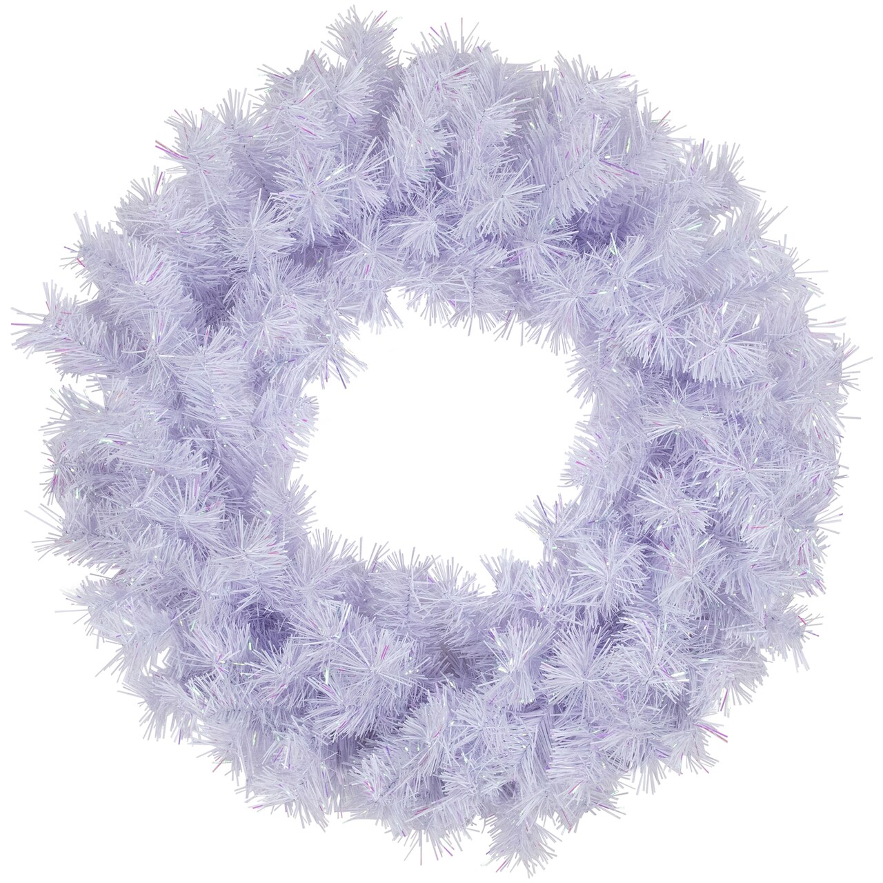 Northlight Icy White Iridescent Spruce Artificial Christmas Wreath, 24-Inch, Unlit